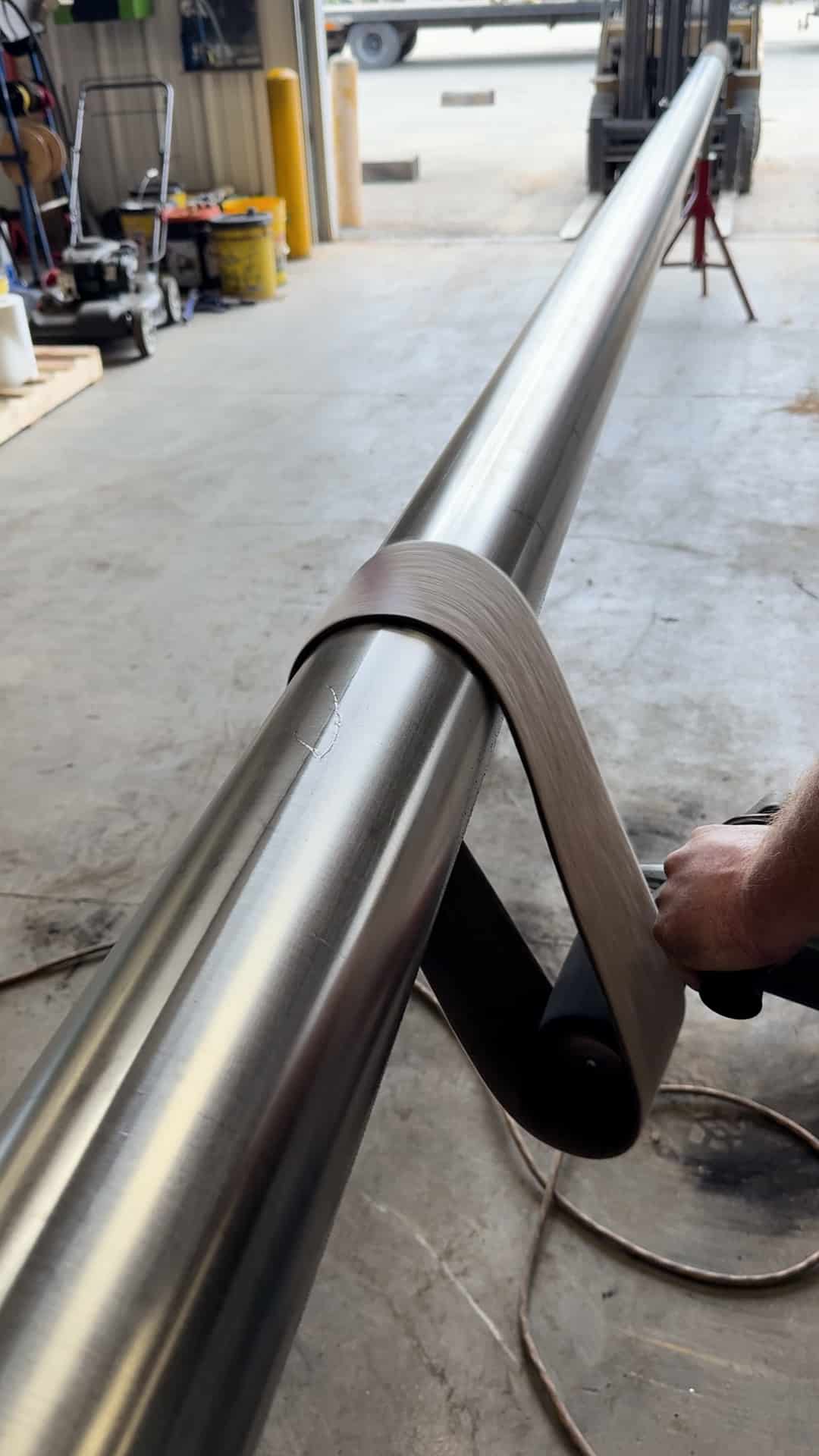 Stainless steel flagpole fabrication at Metal Workz